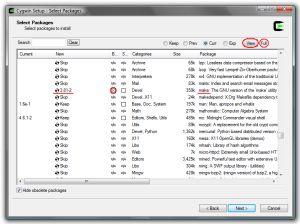 Cygwin v1.7.1 installation